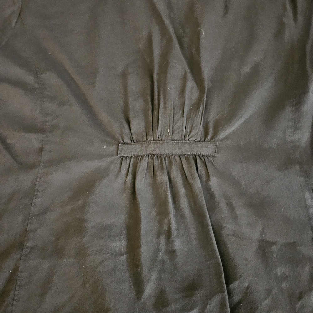 NWOT Eileen Fisher Brown Collarless Linen Shirt Jacket Size L - Picture 3 of 6